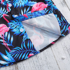 Summer New Boys' Short-sleeved Printed Shirt And Shorts Two-piece Set