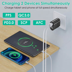 65W Type C Fast Wall Charger PD QC3.0 Adapter