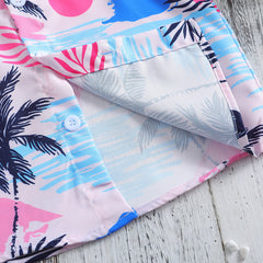 Summer New Boys' Short-sleeved Printed Shirt And Shorts Two-piece Set