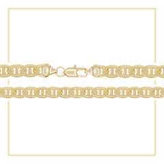 14K Gold Filled Mariner Chain Necklace 24" 6.8 mm