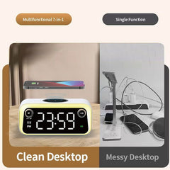 New alarm clock wireless charging Bluetooth clock thermometer wireless charging