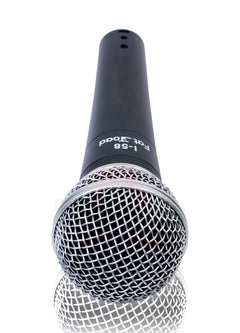 Microphone Stand with Telescoping Boom Arm, 20 Ft XLR Cable (Pack of 4) by GRIFFIN - Handheld Dynamic Mic & Clip  - DJ Pro-Audio Cardioid Singing Mic by GeekStands.com