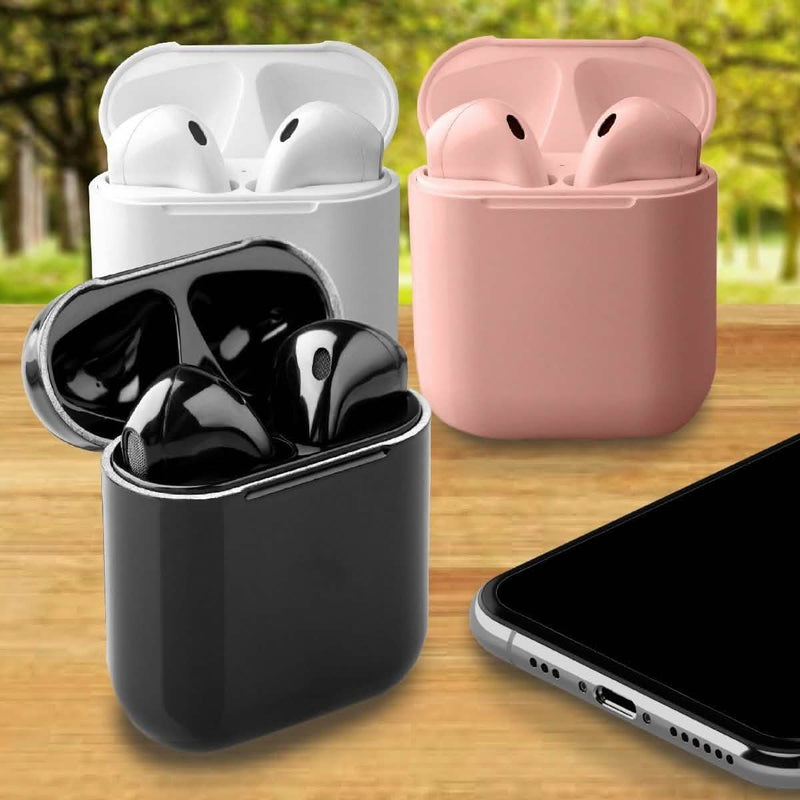 Airbuds Wireless Bluetooth Earphones with Charging Case and Bonus Qi Charging Mat