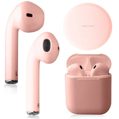 Airbuds Wireless Bluetooth Earphones with Charging Case and Bonus Qi Charging Mat