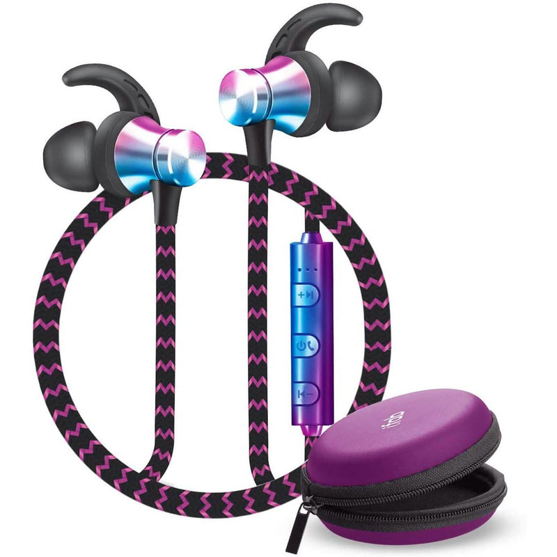 iFab Wireless Neckband Earbuds with Microphone and Control Buttons