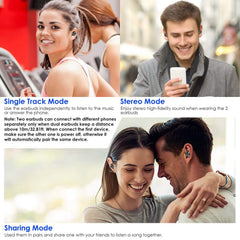 True Wireless V5.0 Earbuds with LED Display Magnetic Charging Dock